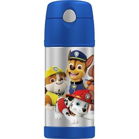 GENUINE THERMOS BRAND FUNTAINER Vacuum Insulated Straw Bottle, 12-Ounce, PAW Patrol