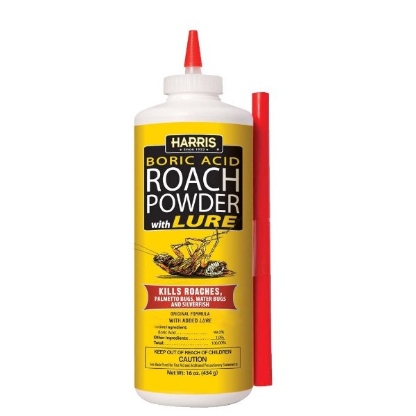 Boric Acid Roach and Silverfish Killer Powder w/Lure, 16oz