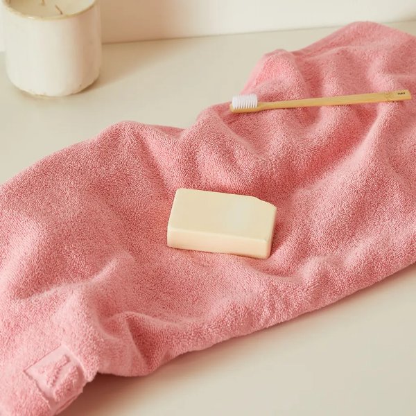单色浴巾 粉色
