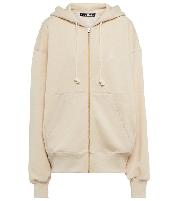 Zipped cotton hoodie