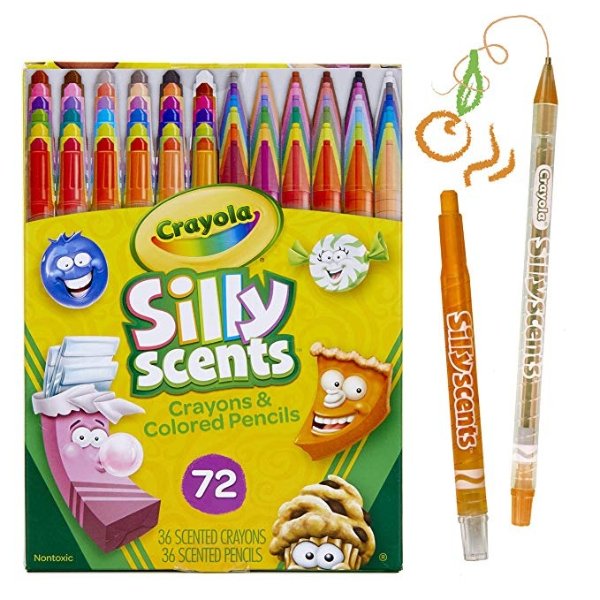 Silly Scents Twistables, Scented Crayons & Pencils, 72 Count, Gift