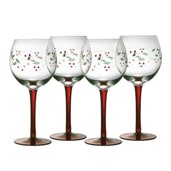 Winterberry® Set of 4 Wine Goblets