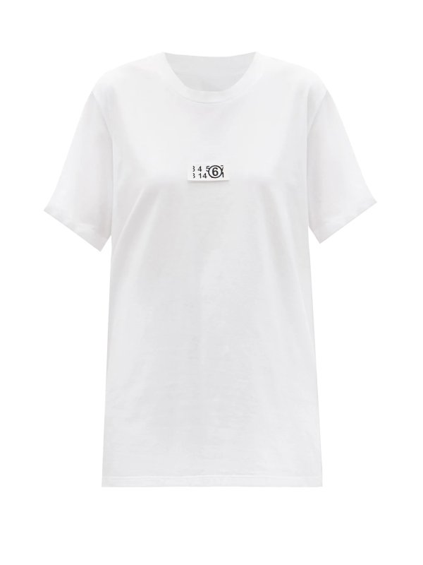 Logo-patch cotton-jersey T-shirt | MM6 Maison Margiela | MATCHESFASHION US