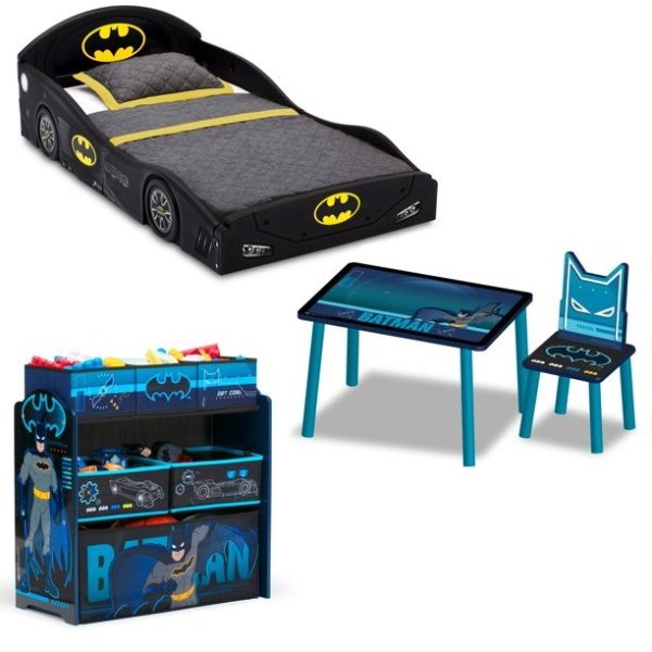 Batman 4-Piece Room-in-a-Box - Toddler Bedroom Set by Delta Children