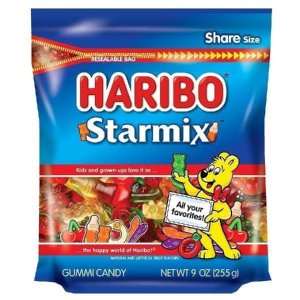 HariboStarmix Gummi Candy - 9 oz Reasealable Stand Up Bag