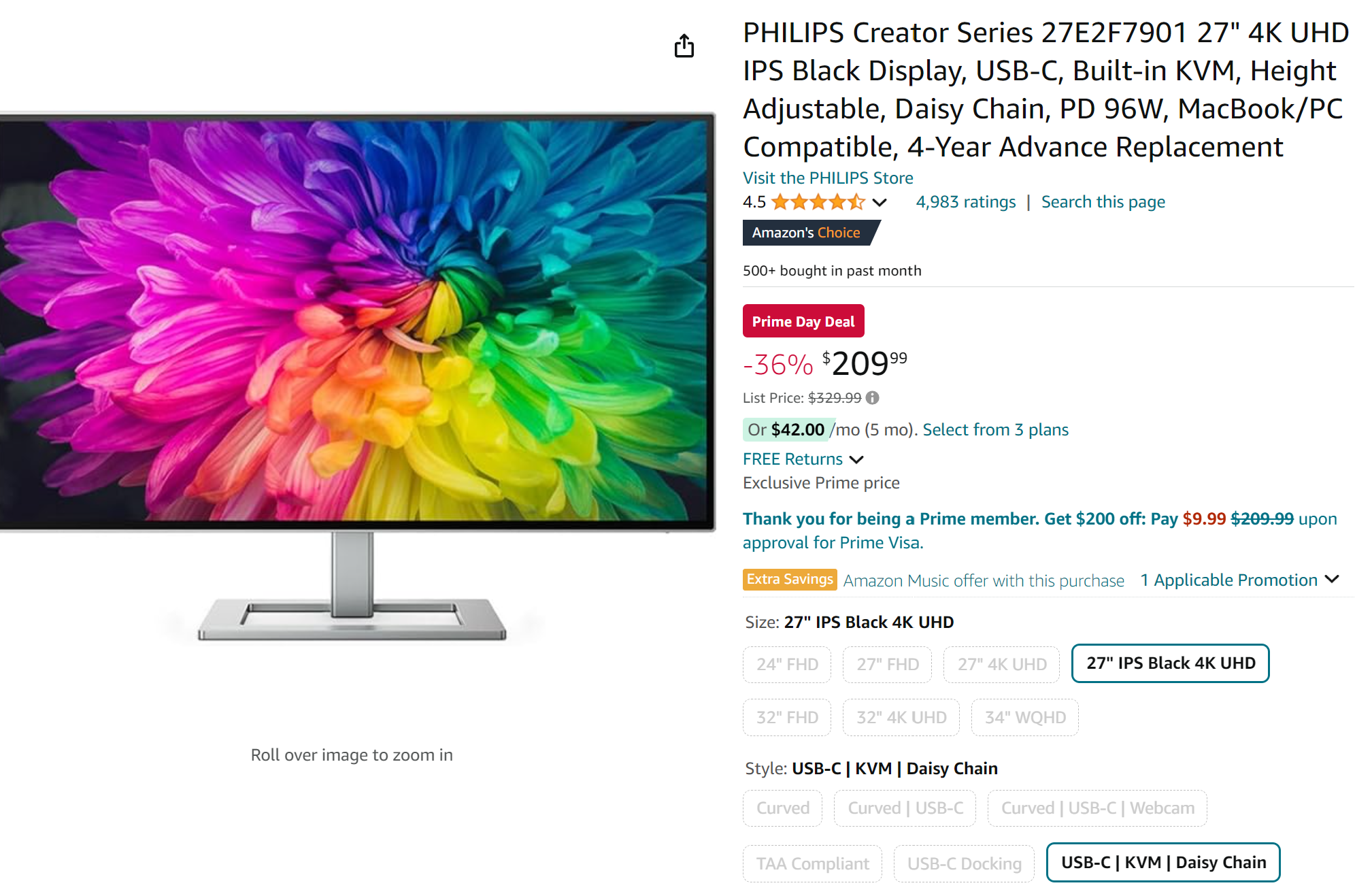 PHILIPS Creator Series 27E2F7901