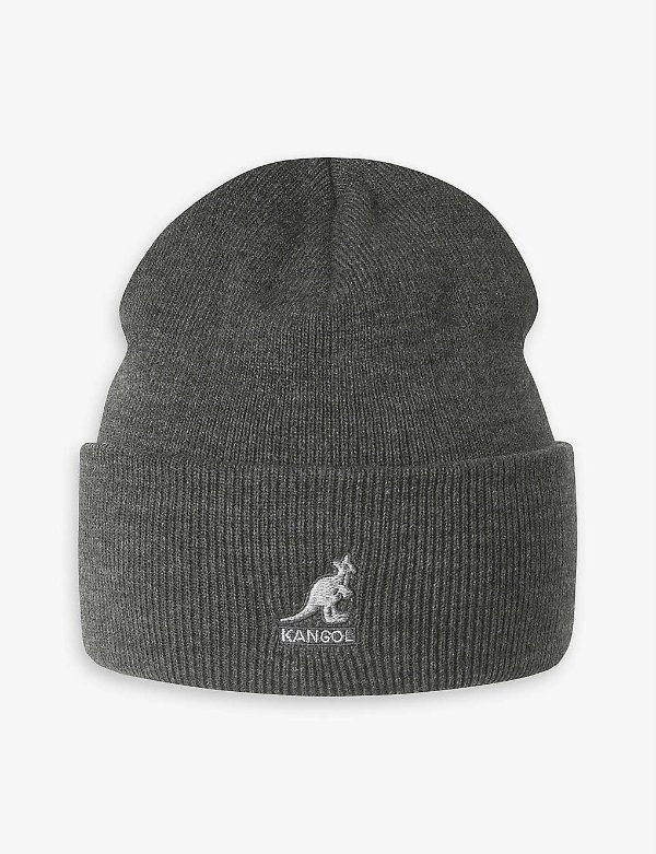 Pull-On logo-embroidered woven beanie