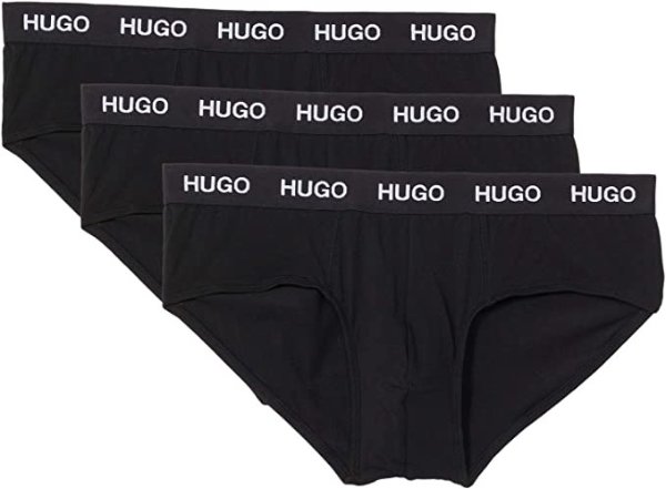 Hugo Boss Men's 3 Pack Stretch Cotton Hip Brief