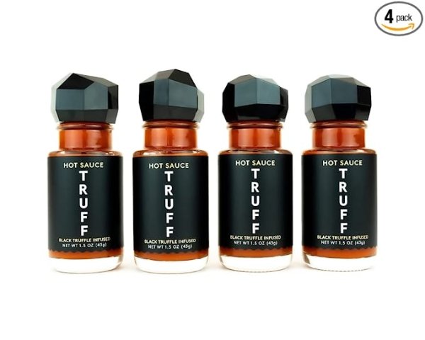 Hot Sauce 4-Pack Mini Set, Portable Travel Bottles of Gourmet Hot Sauce, Blackle and Chili Peppers, Gift Idea for the Hot Sauce Fans, An Ultra Unique Flavor Experience (1.5 oz, 4 count)