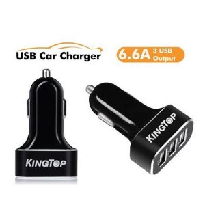 Amazon.com有Kingtop 6.6A 33W 3个USB接口车载充电热卖中