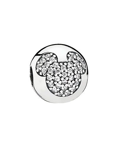 Disney Silver Mickey Pave-set Clip