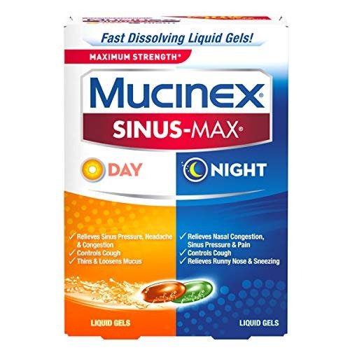 Sinus-Max Max Strength Day & Night Liquid Gels 24 ct (Pack of 2)
