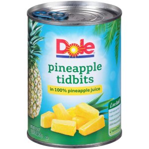 DOLE Pineapple Tidbits in 100% Pineapple Juice, 20 oz. (Pack of 12)