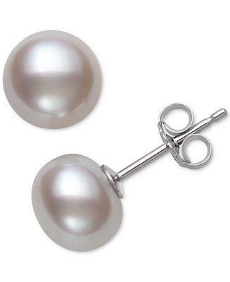 Cultured Freshwater Pearl (7mm) Stud Earrings in Sterling Silver