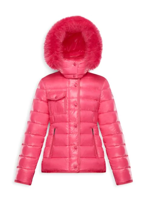 Moncler - Baby's, Little Girl's & Girl's Armoise Fox Fur Trim Puffer Jacket