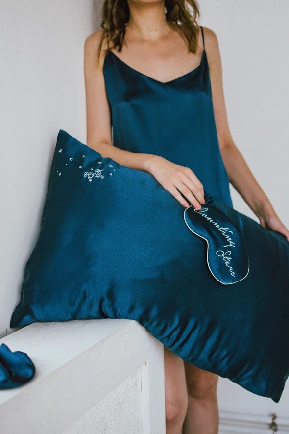 Counting Stars Gift Set--- Black Iris Slip Dress + Travel Set