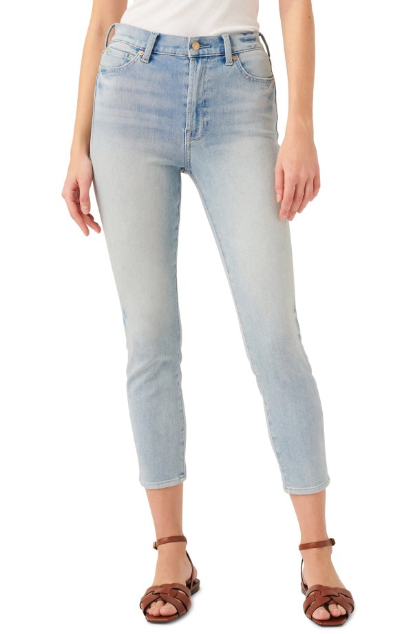 High Waist Crop Skinny Jeans