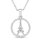 Popular Wonderful Eiffel Tower Necklace in Platinum Plated Overlay With Free 18 Inch Necklace. So Beloved!