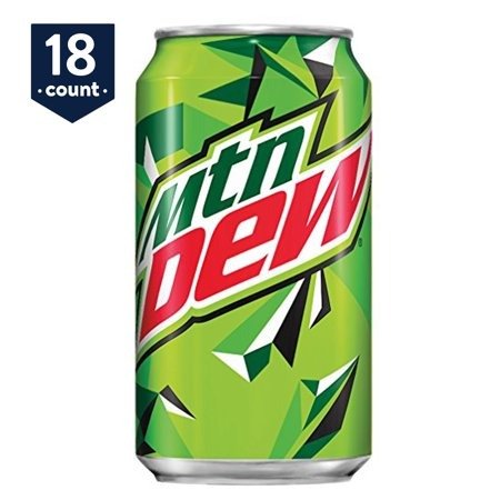 Mountain Dew 碳酸饮料, 12 Fl. Oz, 18罐