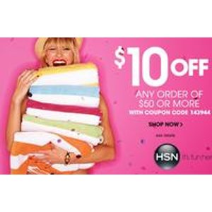 your next $50 order @ HSN