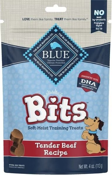 Blue Bits Tender Beef Recipe Soft-Moist Training Dog Treats, 4-oz bag - Chewy.com