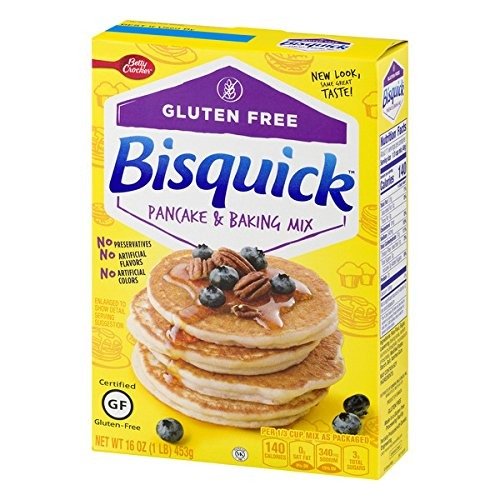 Betty Crocker Bisquick Baking Mix, Gluten Free Pancake and Waffle Mix, 16 Oz Box