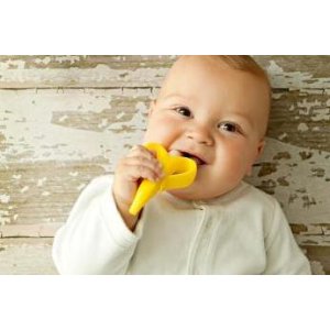 Baby Banana Infant Teething Toothbrush, Yellow