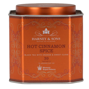 Harney & Sons Hot Cinnamon Spice Tea Tin 2.67 Ounces, 30 Sachets