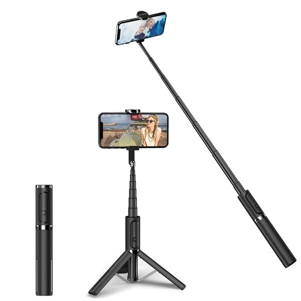 Bluetooth Selfie Stick Tripod 3 in 1 with Wireless Remote 31.3‘’ Black