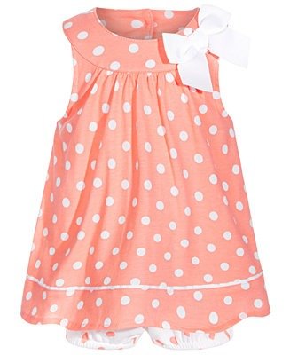 Baby Girls Dot-Print Cotton Sunsuit, Created for Macy's