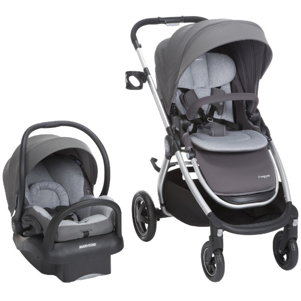 Maxi-Cosi Adorra 双向童车+汽车座椅套装，经典灰色