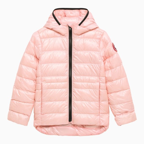 Cypress pink nylon down jacket
