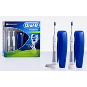 一套两把，Oral B 4000 深层清洁电动牙刷（自动检测压力并警报，更保护牙齿健康）