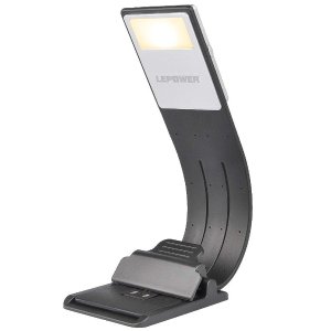 LEPOWER LED Bookmark Book Light, 3 Colors x Stepless Adjustable Brightness Reading Lights @ Amazon