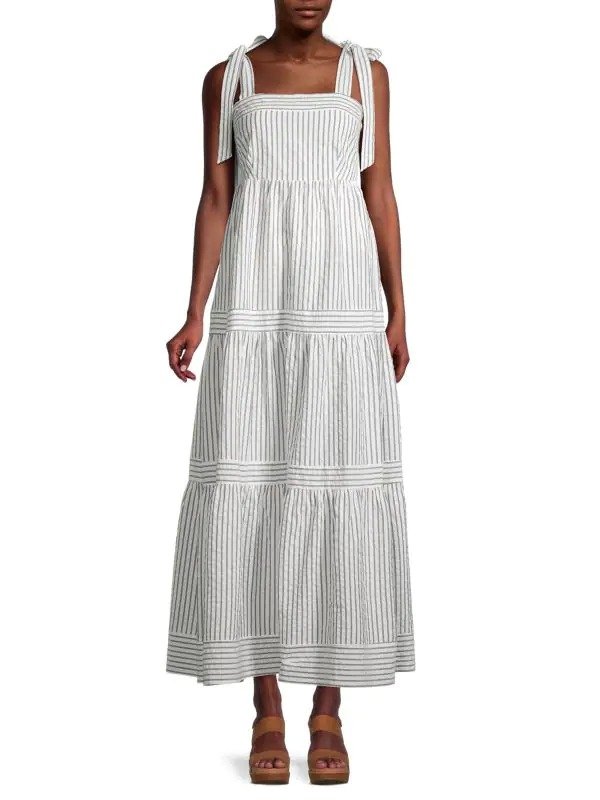 Capri Striped Tiered Maxi Dress