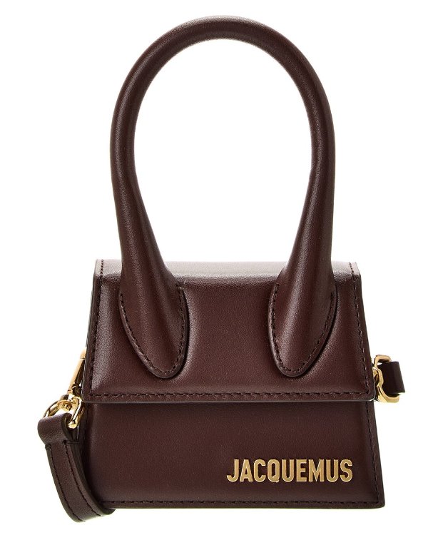 Jacquemus Le Chiquito Mini Leather Clutch / Gilt