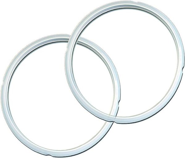 2-Pack Sealing Ring 8-Qt, Inner Pot Seal Ring, Electric Pressure Cooker Accessories, Non-Toxic, BPA-Free, Replacement Parts, Clear