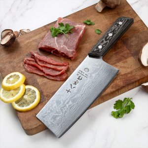 Dealmoon Exclusive: SHI BA ZI ZUO Chinese Meat Cleaver Vegetable Kitchen Cleaver Knife