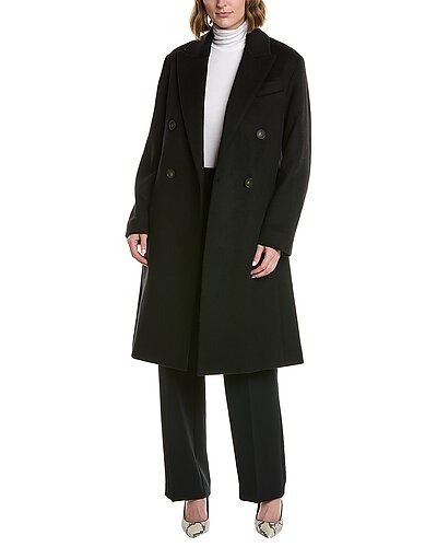 Double-Breasted Wool-Blend Coat / Gilt
