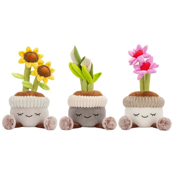 Greenhouse by Russ 12 Inch Plush Plants, 3-pack