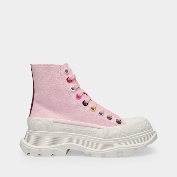 Monnier Paris Alexander McQueen Tread Slick High Sneakers in Pink 