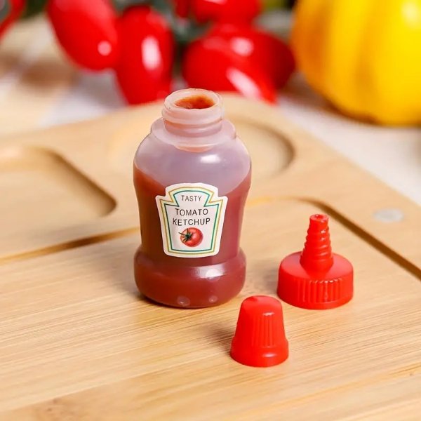 Temu 1pc, Mini Sauce Bottles, Mini Ketchup Bottles, Condiment