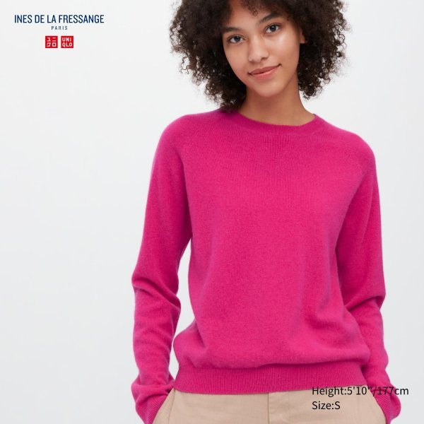 Cashmere Crew Neck Long-Sleeve Sweater (Ines de la Fressange)