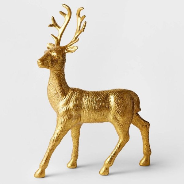 Standing Deer Decorative Figurine Gold