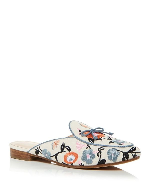 Women's Devi Floral Embroidered Mules