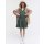 Poplin V-Neck Bubble-Sleeve Mini Dress in Fresh Sprigs