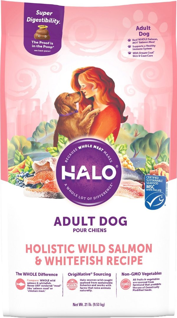 Holistic Wild Salmon & Whitefish Adult Dry Dog Food, 21-lb bag - Chewy.com