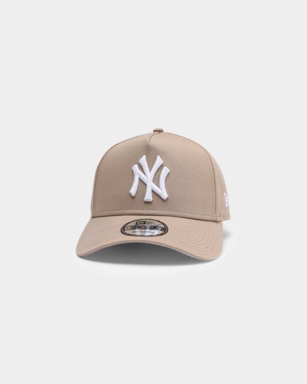 New Era New York Yankees 9FORTY A-Frame Seasonal Snapback Moss Tumbleweed/White