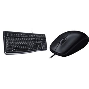 Logitech Wired Bundle: K120 Ergonomic Keyboard + M100 Mouse