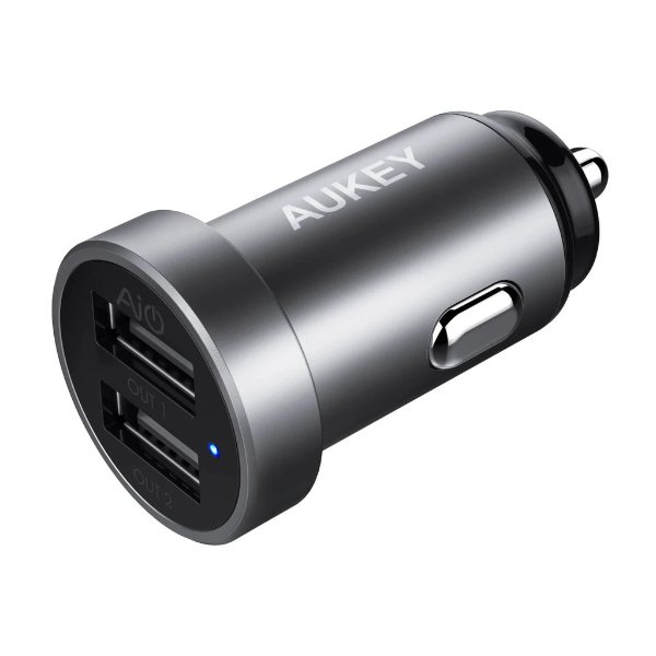 Dual USB-A Metal Car Charger - 24W